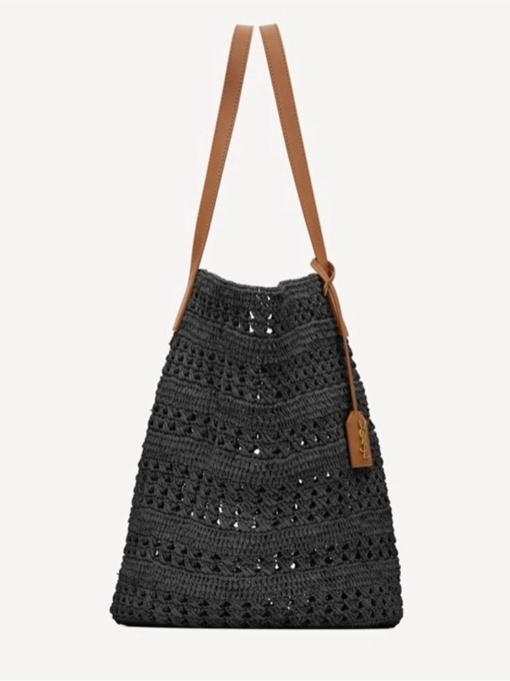 Saint Laurent Panier Medium Bag in Raffia Tote Bag - Picture 3 of 7